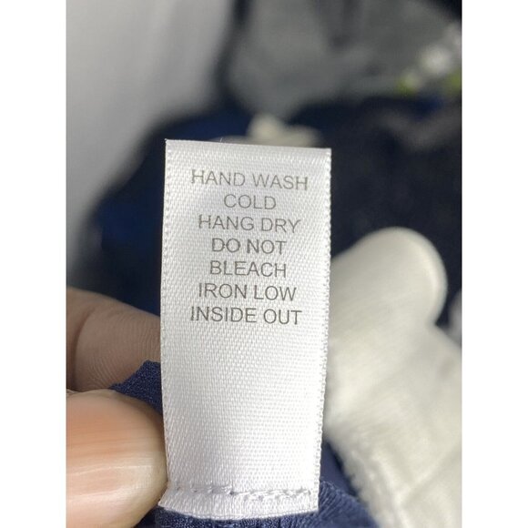 Piperlime Woman’s V Neck Rib Navy Trim Varsity Long sleeve Pullover SZ M - Picture 6 of 6